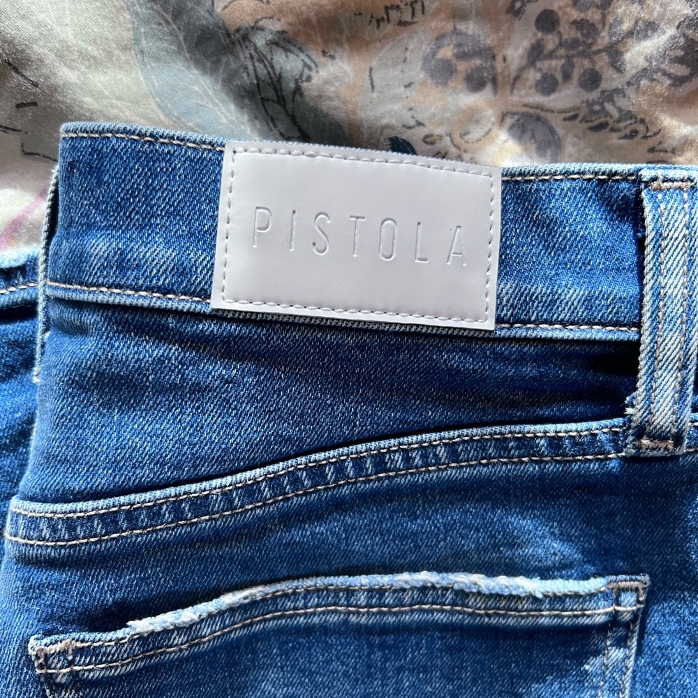 Pistola Charlie distressed high rise jeans 26